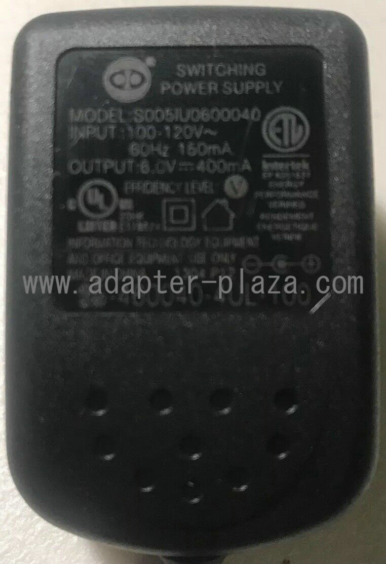 *NEW* AT&T VTECH S005IU0600040 6V 400MA AC/DC POWER SUPPLY ADAPTER for AT&T EL52XXX CL82XXX Vtech CS6429 Mai